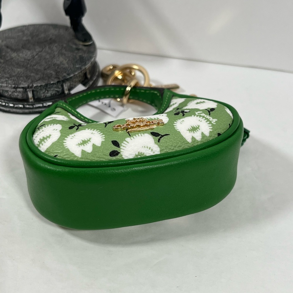 Coach Mini Carmen Bag Charm With Floral Print NWT - Picture 2 of 7